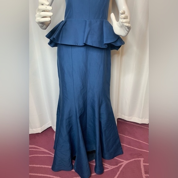 Halston Heritage Peplum Halter Gown - Picture 4 of 13